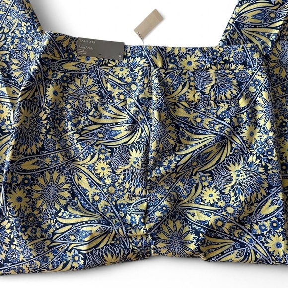 NWT Talbots Scallop Pocket Slim Ankle Pants in Paisley | Size 8 - Picture 8 of 8